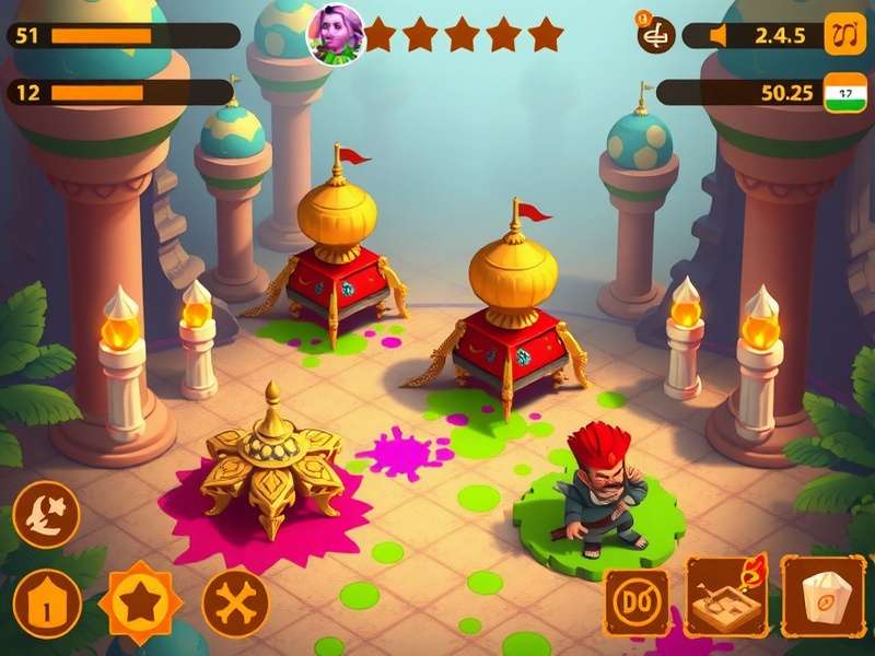 Spice Kingdom Defenders Indian festival event showcasing Holi celebration